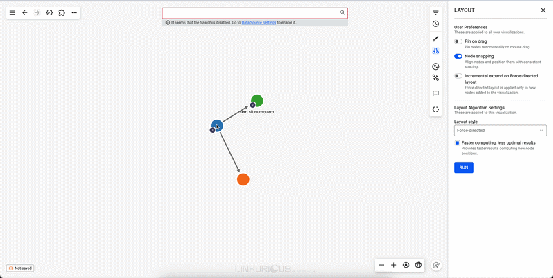 Manipulating the graph: Move nodes and edges - Linkurious user manual 4 ...