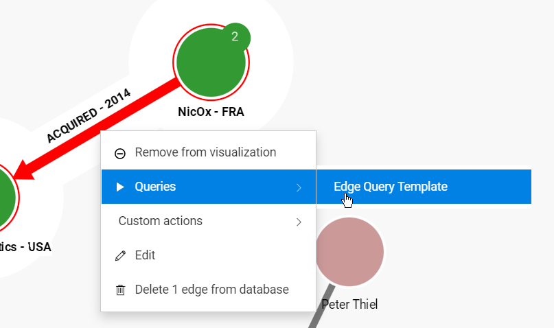 running a query with an edge input